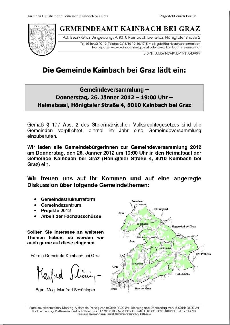 Gemeindeversammlung 2012